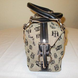 Like new Tommy Hilfiger canvas satchel purse